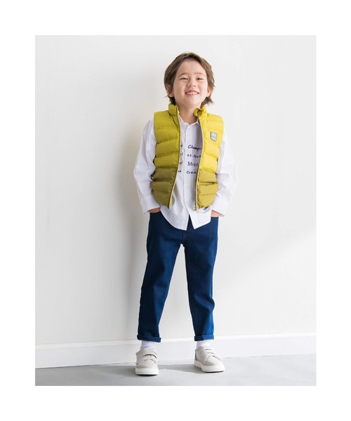 BeBe（ベベ）の「BeBe/コットン オックス ロゴ 刺繍 シャツ  (90~150cm)（シャツ/ブラウス・キッズ・ホワイト/グレー・140/110/130/150/120/100/90）」の3枚目の写真