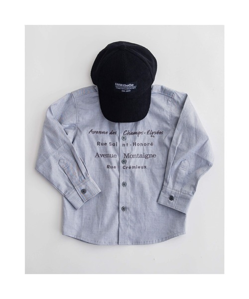 BeBe（ベベ）の「BeBe/コットン オックス ロゴ 刺繍 シャツ  (90~150cm)（シャツ/ブラウス・キッズ・ホワイト/グレー・140/110/130/150/120/100/90）」の6枚目の写真