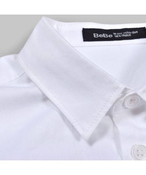 BeBe（ベベ）の「BeBe/コットン オックス ロゴ 刺繍 シャツ  (90~150cm)（シャツ/ブラウス・キッズ・ホワイト/グレー・140/110/130/150/120/100/90）」の16枚目の写真