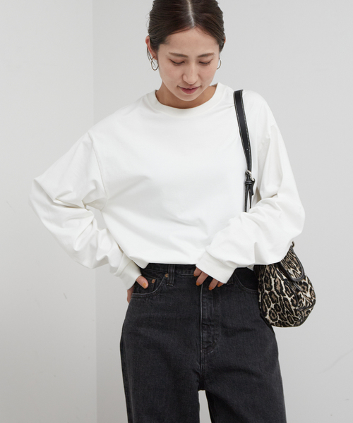 FRAMeWORK(フレームワーク)の「【PROTAGONISTA/プロタゴニスタ】ロングスリーブTシャツ(Tシャツ/カットソー・レディース・ホワイト/チャコールグレー・FREE)」の19枚目の写真