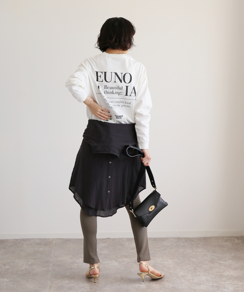 FRAMeWORK(フレームワーク)の「【PROTAGONISTA/プロタゴニスタ】ロングスリーブTシャツ(Tシャツ/カットソー・レディース・ホワイト/チャコールグレー・FREE)」の22枚目の写真