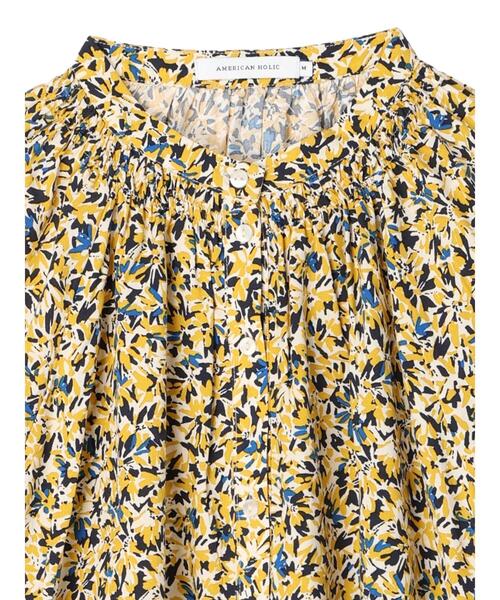 AMERICAN HOLIC(アメリカンホリック)の「さらっと袖ボリュームギャザーブラウス(シャツ/ブラウス・レディース・イエロー/ベージュ/ネイビー・L/M)」の15枚目の写真
