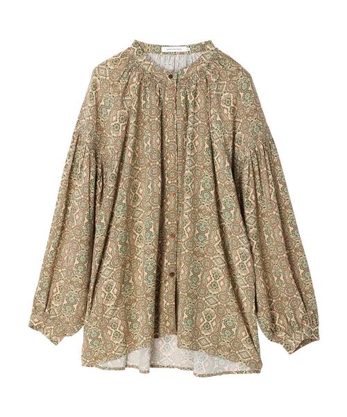 AMERICAN HOLIC(アメリカンホリック)の「さらっと袖ボリュームギャザーブラウス(シャツ/ブラウス・レディース・イエロー/ベージュ/ネイビー・L/M)」の9枚目の写真