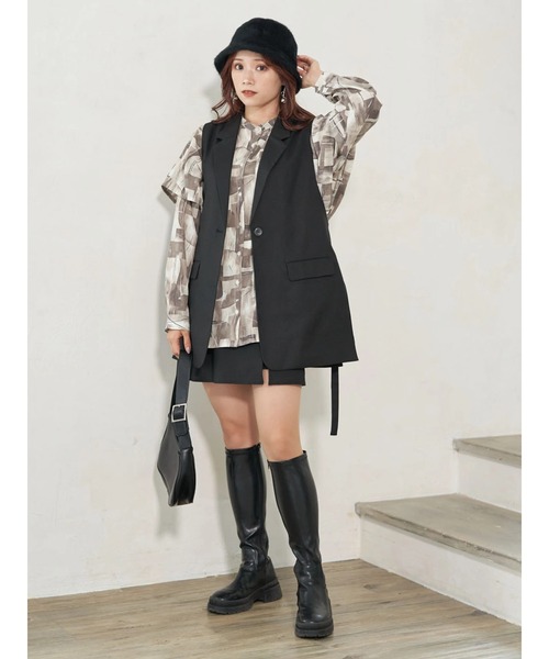 earth music&ecology(アースミュージックアンドエコロジー)の「スカパン(その他パンツ・レディース・ブラック/チェック・S/M)」の12枚目の写真