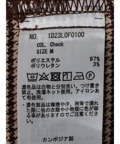 earth music&ecology(アースミュージックアンドエコロジー)の「スカパン(その他パンツ・レディース・ブラック/チェック・S/M)」の22枚目の写真