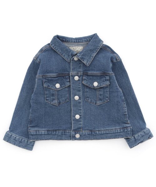 Seraph（セラフ）の「ベーシックトラッカージャケット（デニムジャケット・キッズ・ネイビー/カーキ/ブルー・110/120/130/140/100/90/80/95）」の3枚目の写真