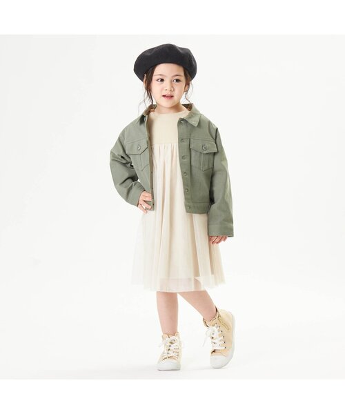 Seraph（セラフ）の「ベーシックトラッカージャケット（デニムジャケット・キッズ・ネイビー/カーキ/ブルー・110/120/130/140/100/90/80/95）」の11枚目の写真