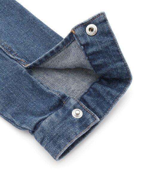 Seraph（セラフ）の「ベーシックトラッカージャケット（デニムジャケット・キッズ・ネイビー/カーキ/ブルー・110/120/130/140/100/90/80/95）」の15枚目の写真