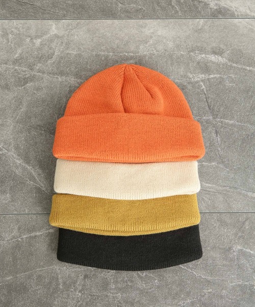 SENSE OF PLACE by URBAN RESEARCH（センスオブプレイスバイアーバンリサーチ）の「『ユニセックス』リブロールワッチA（ニットキャップ/ビーニー・メンズ・ブラック/アイボリー/ブラウン/オレンジ・ONE）」の9枚目の写真