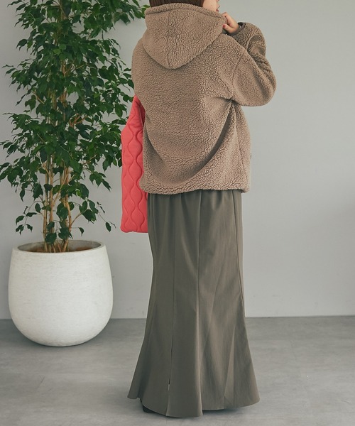 un dix cors（アンディコール）の「プチプラが嬉しい　フードボアブルゾン（ブルゾン・レディース・アイボリー/モカ・FREE）」の21枚目の写真