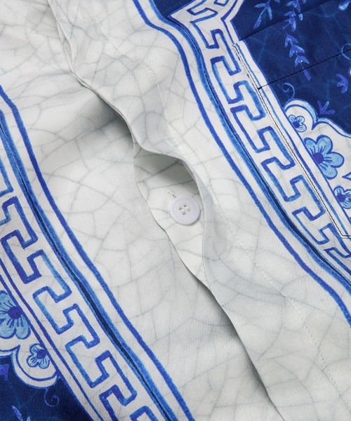 Casablanca（カサブランカ）の「SILK TWILL CUBAN COLLAR LONG SLEEVE SHIRT（シャツ/ブラウス・メンズ・ブルー・M/L）」の4枚目の写真