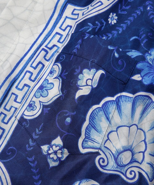 Casablanca（カサブランカ）の「SILK TWILL CUBAN COLLAR LONG SLEEVE SHIRT（シャツ/ブラウス・メンズ・ブルー・M/L）」の5枚目の写真