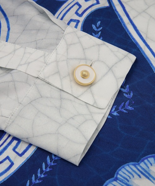 Casablanca（カサブランカ）の「SILK TWILL CUBAN COLLAR LONG SLEEVE SHIRT（シャツ/ブラウス・メンズ・ブルー・M/L）」の6枚目の写真