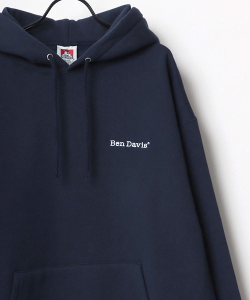BEN DAVIS（ベンデイビス）の「BEN DAVIS/ベンデイビス ビッグシルエット ヘビーウェイト 裏起毛 ワンポイント刺繍 スウェット パーカー（パーカー・メンズ・ブラック/ダークグリーン/ダークブラウン/ベージュ/ネイビー/グレー/レッド/イエロー/ブルー/ブルーグリーン・M/L/XL）」の7枚目の写真