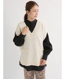Lugnoncure | ツイード風ニットベスト(ベスト)