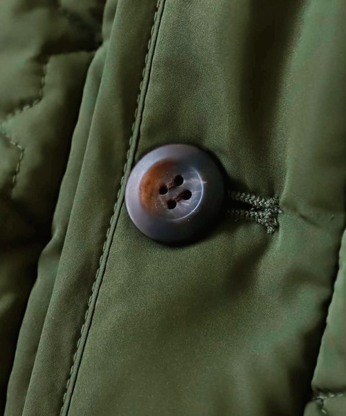 antiqua(アンティカ)の「×スタイルアップ叶う♪キルティングボアコート(モッズコート・レディース・ブラック/カーキ・FREE)」の20枚目の写真