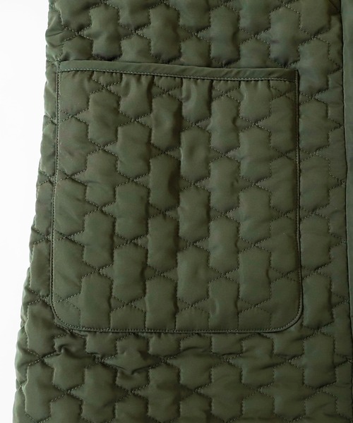 antiqua(アンティカ)の「×スタイルアップ叶う♪キルティングボアコート(モッズコート・レディース・ブラック/カーキ・FREE)」の22枚目の写真