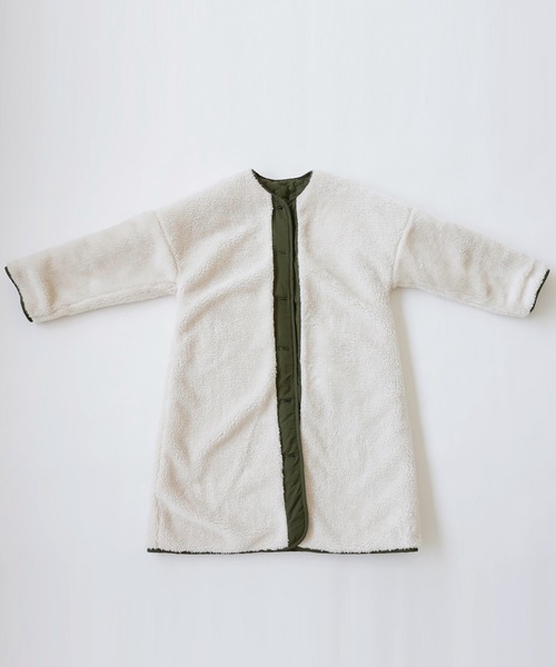 antiqua(アンティカ)の「×スタイルアップ叶う♪キルティングボアコート(モッズコート・レディース・ブラック/カーキ・FREE)」の18枚目の写真