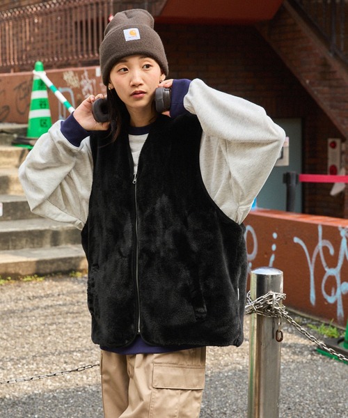 retock's】フェイクファー オーバージップベスト（ベスト）｜MONO-MART