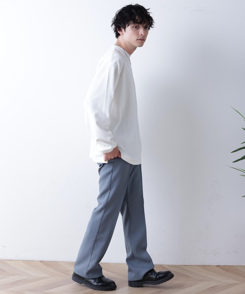 WEGO（ウィゴー）の「WEGO/シンプルロゴ刺繍ロンT（Tシャツ/カットソー・メンズ・ホワイト/ブルー/ダークグレー・MEDIUM/LARGE）」の9枚目の写真