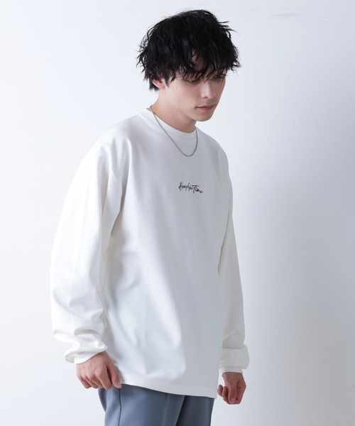WEGO（ウィゴー）の「WEGO/シンプルロゴ刺繍ロンT（Tシャツ/カットソー・メンズ・ホワイト/ブルー/ダークグレー・MEDIUM/LARGE）」の11枚目の写真