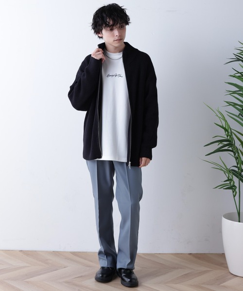 WEGO（ウィゴー）の「WEGO/シンプルロゴ刺繍ロンT（Tシャツ/カットソー・メンズ・ホワイト/ブルー/ダークグレー・MEDIUM/LARGE）」の10枚目の写真
