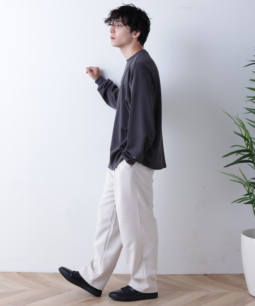 WEGO（ウィゴー）の「WEGO/シンプルロゴ刺繍ロンT（Tシャツ/カットソー・メンズ・ホワイト/ブルー/ダークグレー・MEDIUM/LARGE）」の14枚目の写真