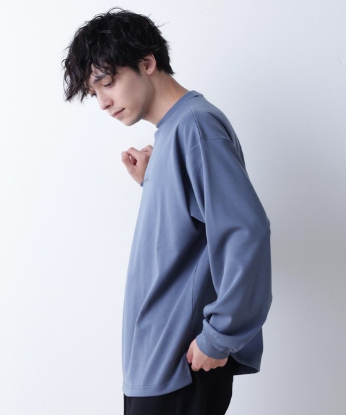 WEGO（ウィゴー）の「WEGO/シンプルロゴ刺繍ロンT（Tシャツ/カットソー・メンズ・ホワイト/ブルー/ダークグレー・MEDIUM/LARGE）」の21枚目の写真