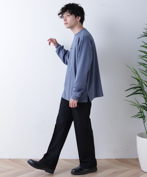 WEGO（ウィゴー）の「WEGO/シンプルロゴ刺繍ロンT（Tシャツ/カットソー・メンズ・ホワイト/ブルー/ダークグレー・MEDIUM/LARGE）」の19枚目の写真