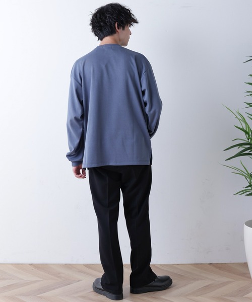 WEGO（ウィゴー）の「WEGO/シンプルロゴ刺繍ロンT（Tシャツ/カットソー・メンズ・ホワイト/ブルー/ダークグレー・MEDIUM/LARGE）」の20枚目の写真