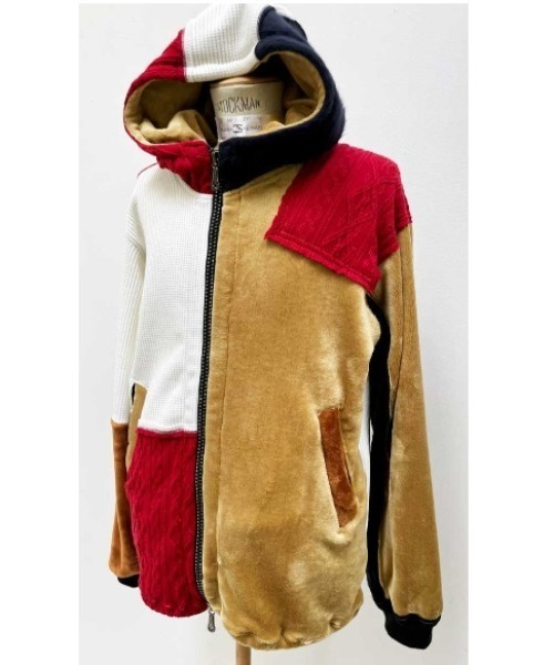 FranCisT_MOR.K.S.（フランシストモークス）の「FranCisT_MOR.K.S./フランシスト モークス/HYBRID 17 Switching P/W Bomber Hoodie Jacket（パーカー・メンズ・ホワイト/レッド・3/4/2）」の5枚目の写真