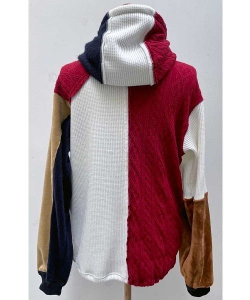 FranCisT_MOR.K.S.（フランシストモークス）の「FranCisT_MOR.K.S./フランシスト モークス/HYBRID 17 Switching P/W Bomber Hoodie Jacket（パーカー・メンズ・ホワイト/レッド・3/4/2）」の7枚目の写真