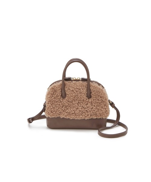 TOPKAPI（トプカピ）の「【TREASURE TOPKAPI/トプカピ トレジャー】 ムートン 2way ミニ ハンドバッグ（ハンドバッグ・レディース・ブラウン/クリーム・FREE）」の7枚目の写真