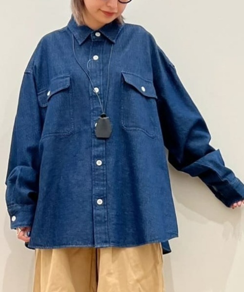 BACK NUMBER（バックナンバー）の「【BACK NUMBER】デニムシャツジャケット（シャツ/ブラウス・メンズ・ダークインディゴブルー/ネイビー・XL/M/L）」の2枚目の写真