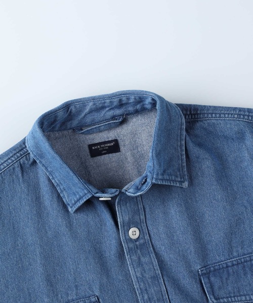 BACK NUMBER（バックナンバー）の「【BACK NUMBER】デニムシャツジャケット（シャツ/ブラウス・メンズ・ダークインディゴブルー/ネイビー・XL/M/L）」の9枚目の写真