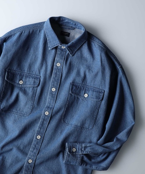 BACK NUMBER（バックナンバー）の「【BACK NUMBER】デニムシャツジャケット（シャツ/ブラウス・メンズ・ダークインディゴブルー/ネイビー・XL/M/L）」の8枚目の写真