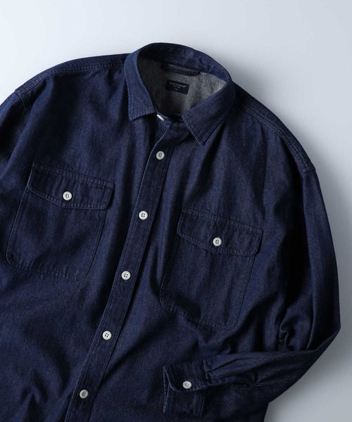 BACK NUMBER（バックナンバー）の「【BACK NUMBER】デニムシャツジャケット（シャツ/ブラウス・メンズ・ダークインディゴブルー/ネイビー・XL/M/L）」の6枚目の写真