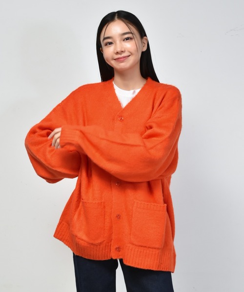 Starting Over（スターティングオーバー）の「シャギーニットカーディガン（ニット/セーター・メンズ・レッド/ブラック/マスタード/オレンジ/ブルー/グリーン・XL/L/M）」の6枚目の写真