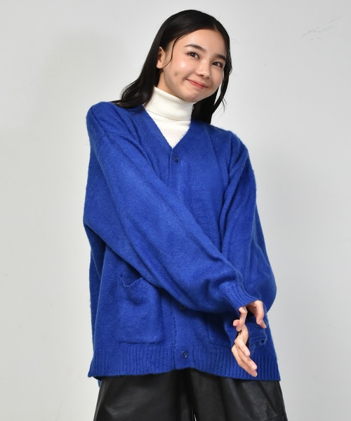 Starting Over（スターティングオーバー）の「シャギーニットカーディガン（ニット/セーター・メンズ・レッド/ブラック/マスタード/オレンジ/ブルー/グリーン・XL/L/M）」の3枚目の写真