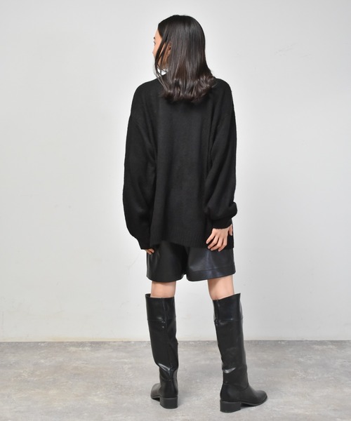 Starting Over（スターティングオーバー）の「シャギーニットカーディガン（ニット/セーター・メンズ・レッド/ブラック/マスタード/オレンジ/ブルー/グリーン・XL/L/M）」の15枚目の写真