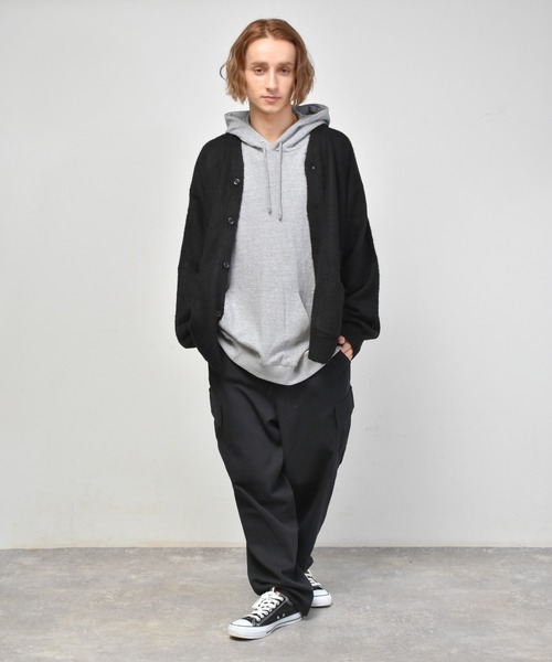 Starting Over（スターティングオーバー）の「シャギーニットカーディガン（ニット/セーター・メンズ・レッド/ブラック/マスタード/オレンジ/ブルー/グリーン・XL/L/M）」の17枚目の写真