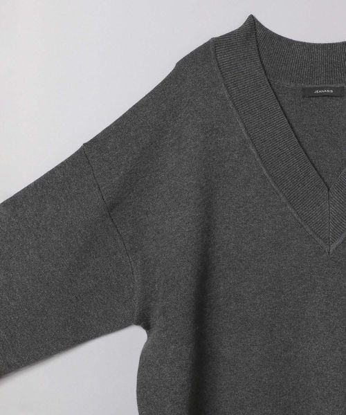 JEANASIS（ジーナシス）の「12GダブルジャガードVプルオーバー/170667（ニット/セーター・レディース・ブラウン/グレー・FREE）」の12枚目の写真