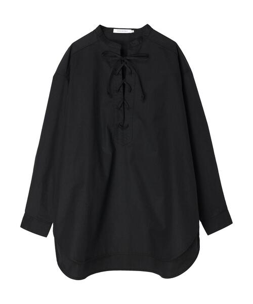 AMERICAN HOLIC(アメリカンホリック)の「イージーケアレースアップシャツチュニック(シャツ/ブラウス・レディース・ブラック/オフホワイト・L/M)」の19枚目の写真