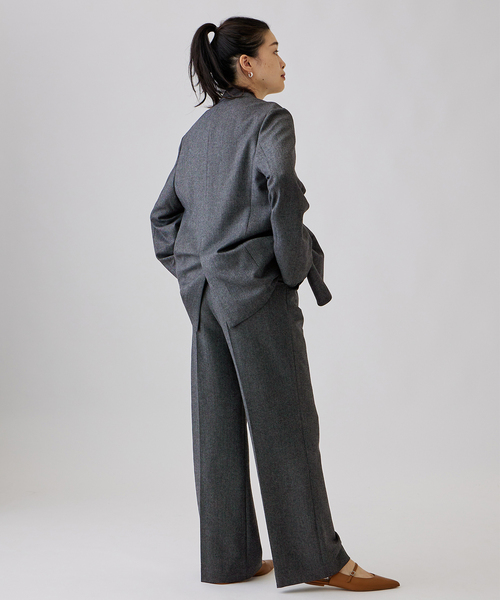 journal standard L'essage（ジャーナルスタンダードレサージュ）の「ツイードジャケット（テーラードジャケット・レディース・チャコールグレー/ブラウン・FREE）」の6枚目の写真