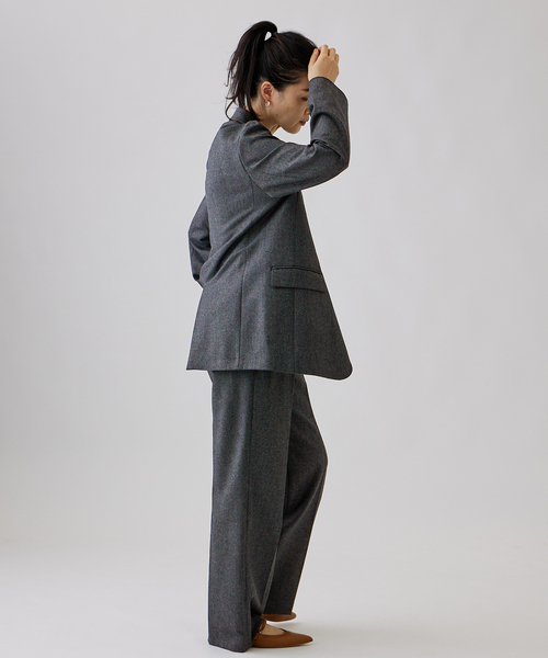 journal standard L'essage（ジャーナルスタンダードレサージュ）の「ツイードジャケット（テーラードジャケット・レディース・チャコールグレー/ブラウン・FREE）」の7枚目の写真