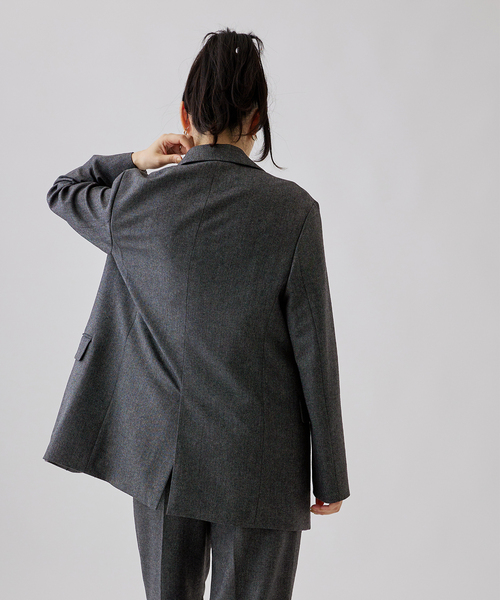 journal standard L'essage（ジャーナルスタンダードレサージュ）の「ツイードジャケット（テーラードジャケット・レディース・チャコールグレー/ブラウン・FREE）」の11枚目の写真