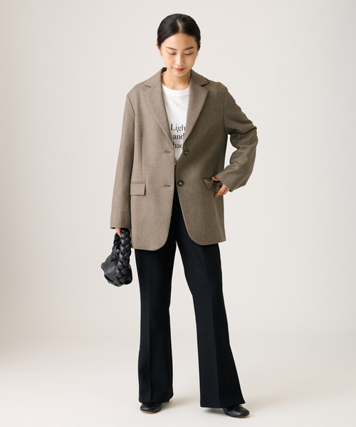 journal standard L'essage（ジャーナルスタンダードレサージュ）の「ツイードジャケット（テーラードジャケット・レディース・チャコールグレー/ブラウン・FREE）」の13枚目の写真