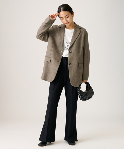 journal standard L'essage（ジャーナルスタンダードレサージュ）の「ツイードジャケット（テーラードジャケット・レディース・チャコールグレー/ブラウン・FREE）」の14枚目の写真