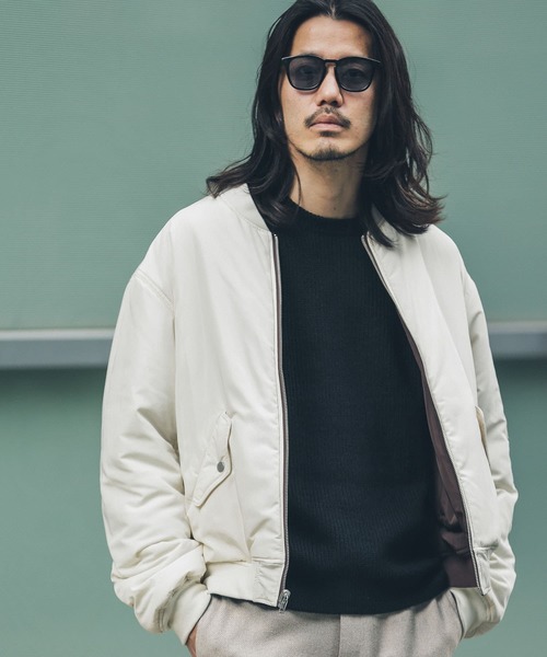 URBAN RESEARCH Sonny Label（アーバンリサーチサニーレーベル）の「中綿リバーシブルMA-1（MA-1・メンズ・ベージュ系その他/グリーン系その他/ホワイト系その他・MEDIUM/LARGE/X-LARGE）」の14枚目の写真