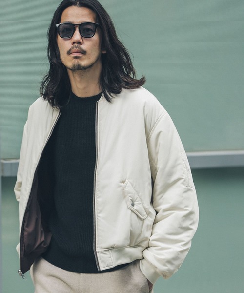 URBAN RESEARCH Sonny Label（アーバンリサーチサニーレーベル）の「中綿リバーシブルMA-1（MA-1・メンズ・ベージュ系その他/グリーン系その他/ホワイト系その他・MEDIUM/LARGE/X-LARGE）」の15枚目の写真